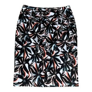 Pure collection women’s Leaves print Multicolor Skirt Pencil Style‎ Size 6